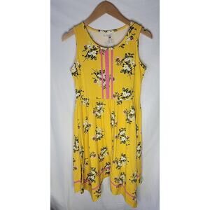 Matilda Jane- Girls sleeveless yellow floral dress- size 16